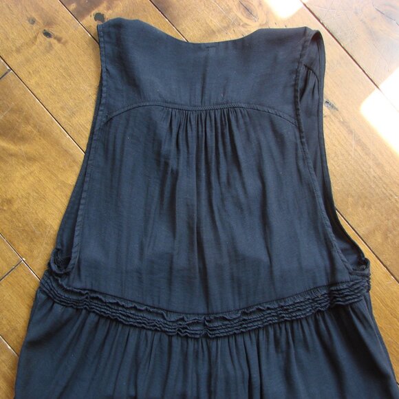 Free People Purple Haze Black Tunic Top Tiered Boho Babydoll Hi Low Small - Picture 13 of 14